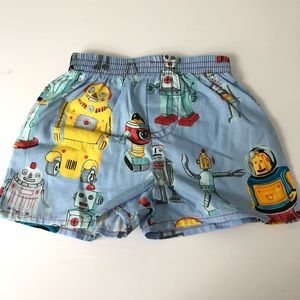 - Icky Baby Robot Print Shorts Blue Infant 809
